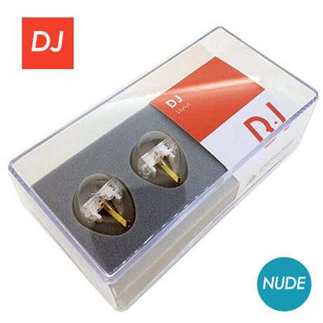 JICO Par de agujas de reemplazo SHURE N44-7 DJ MEJORADO NUDE Box