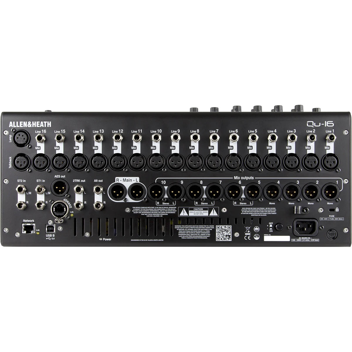 Allen & Heath Qu-16 – Mezclador Digital con Faders Motorizados myhd.cl