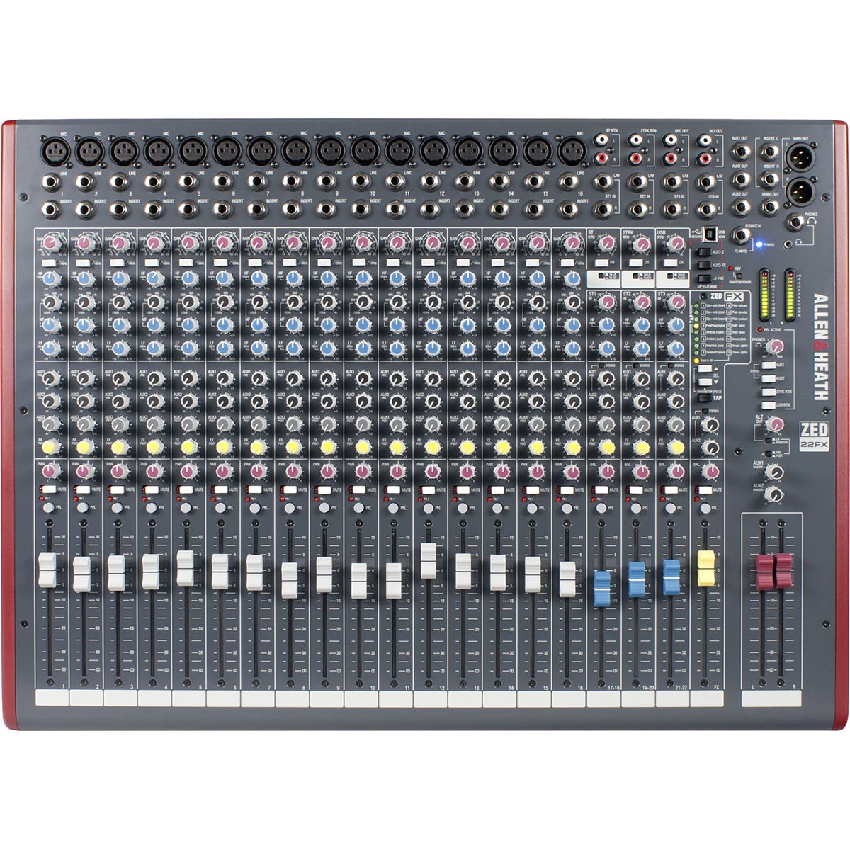 Allen & Heath ZED-22FX – Mezclador Analógico de 22 Canales MYHD.CL