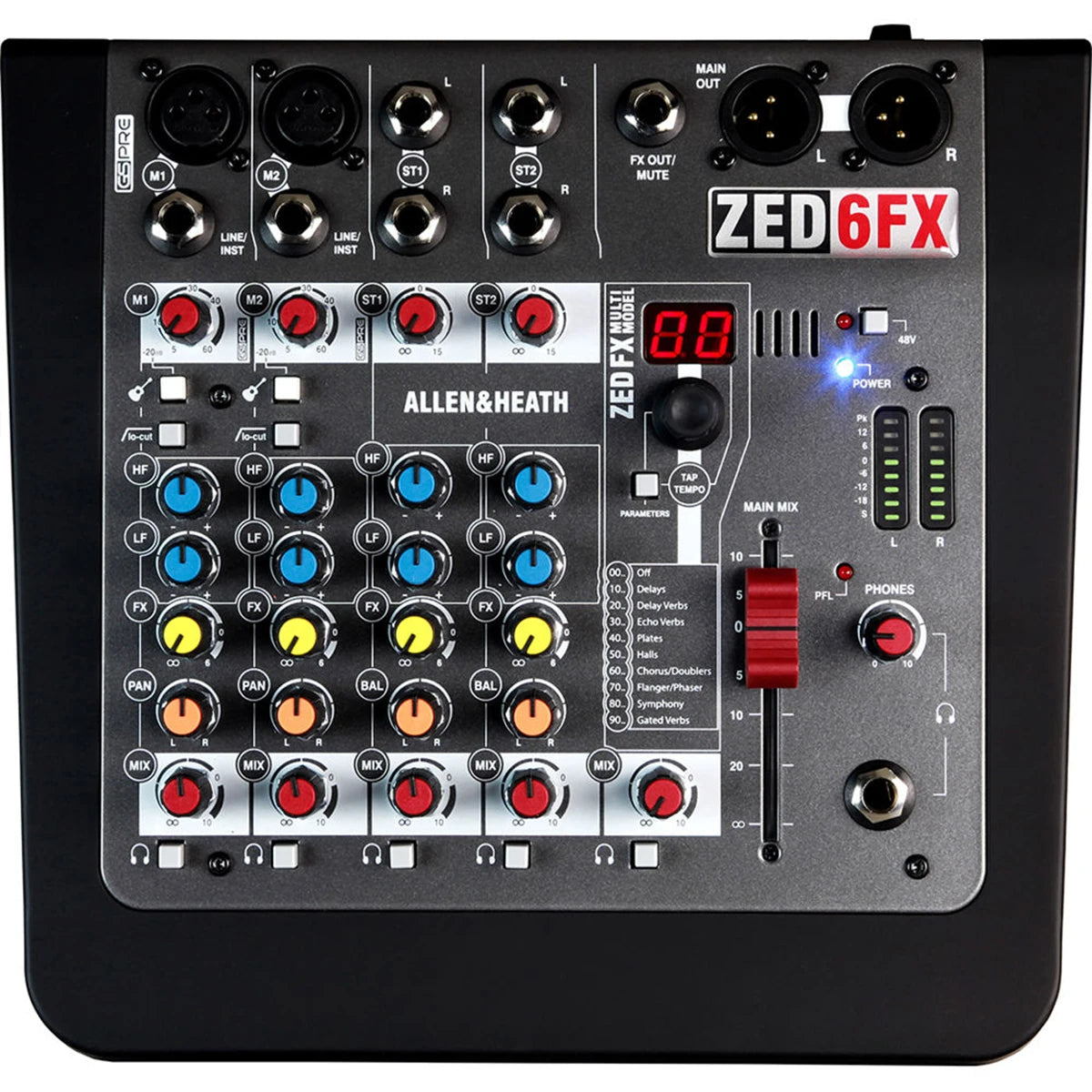 Allen & Heath ZED-6FX – Mezclador Compacto con FX Integrados MYHD.CL