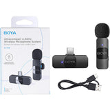 Boya BY-V10 – Micrófono Inalámbrico Ultra Compacto y Portable con Conector USB-C myhd.cl