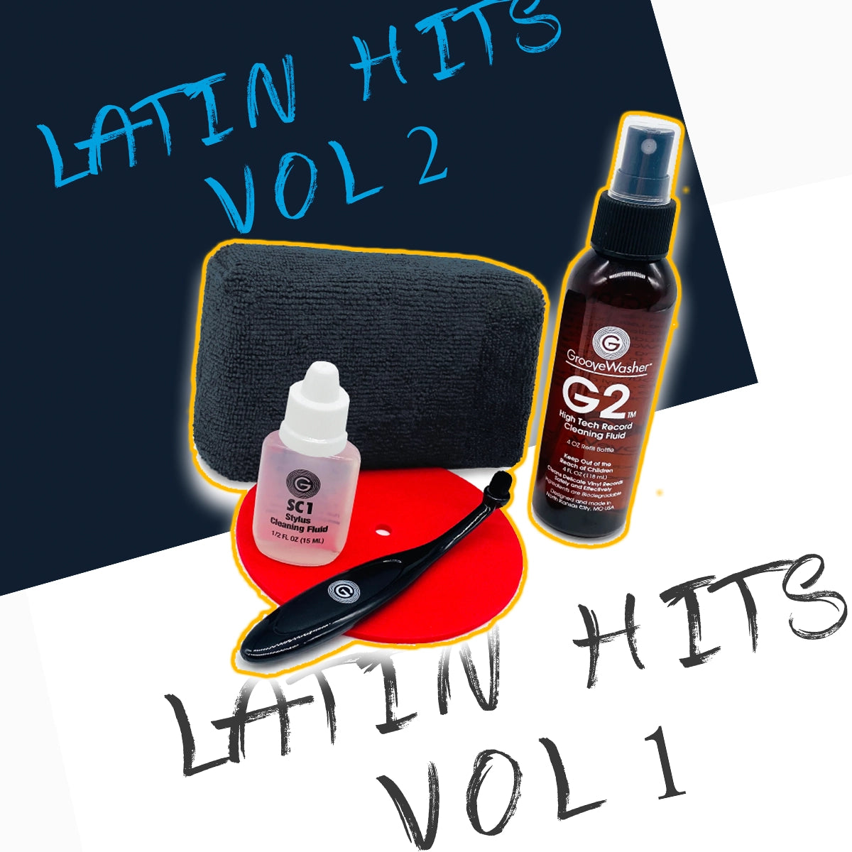 Pack Vinilo Latin Hits + Kit de limpieza