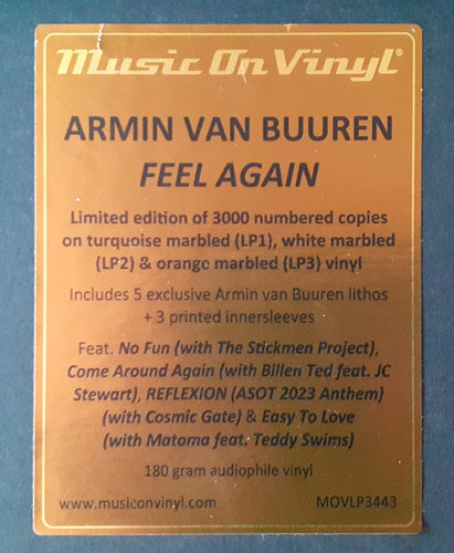 Armin van Buuren – Feel Again (Vinilo Triple nuevo)