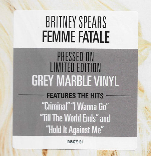 Britney Spears – Femme Fatale (Vinilo nuevo) disco color grey marble