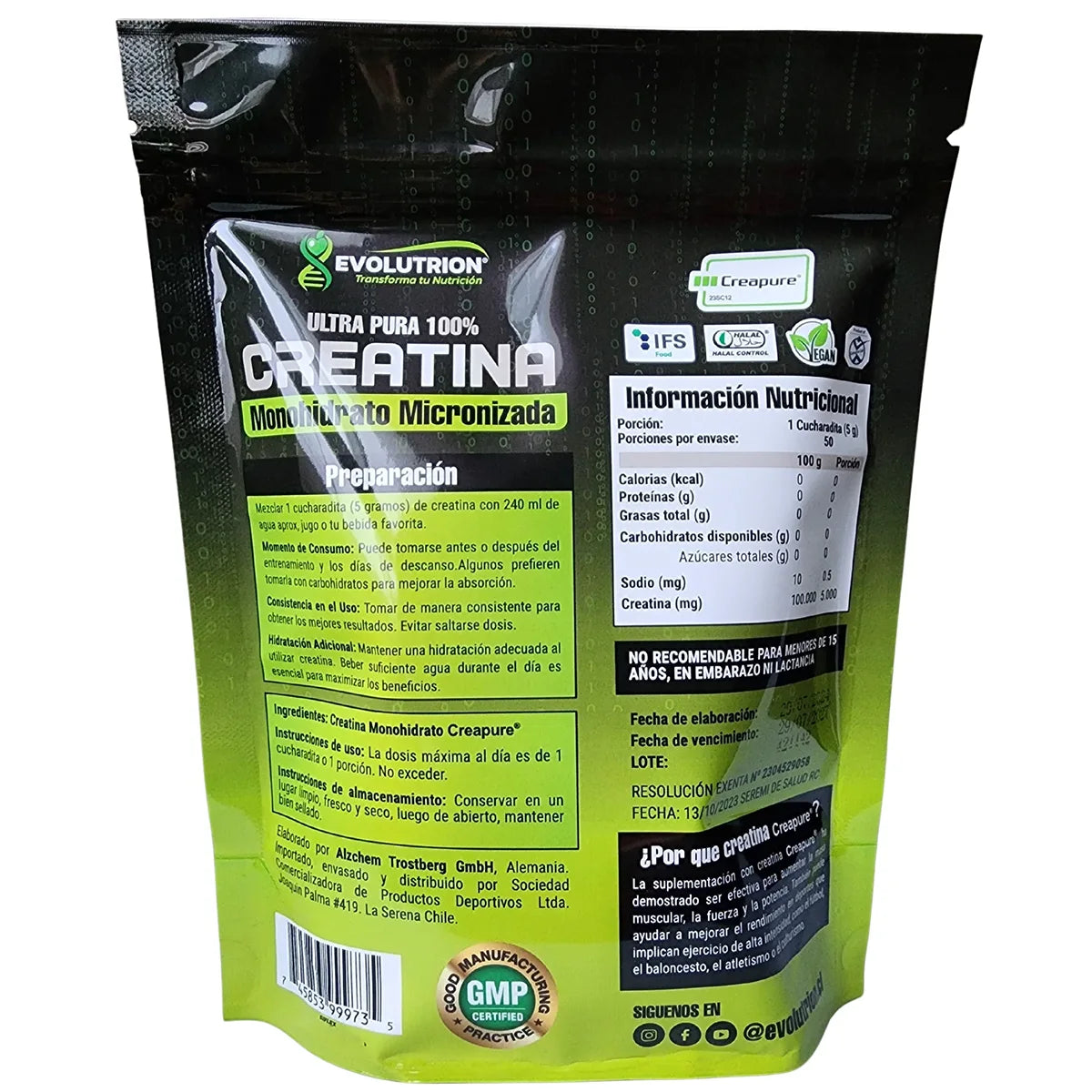 Creatina Monohidratada Creapure MYHD.CL