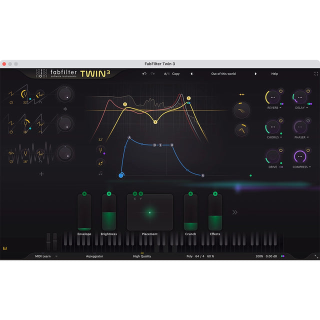 Sintetizador virtual FabFilter Twin 3 con interfaz rediseñada y efectos integrados myhd.cl