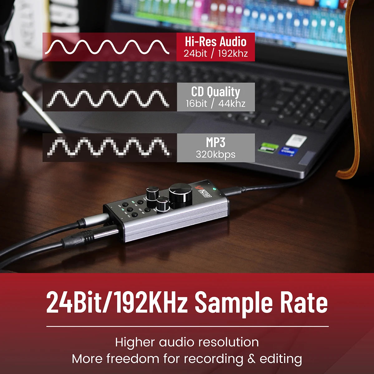 Interfaz De Audio Para Streaming Y Músicos SF2403 Mini 2×2 USB-C