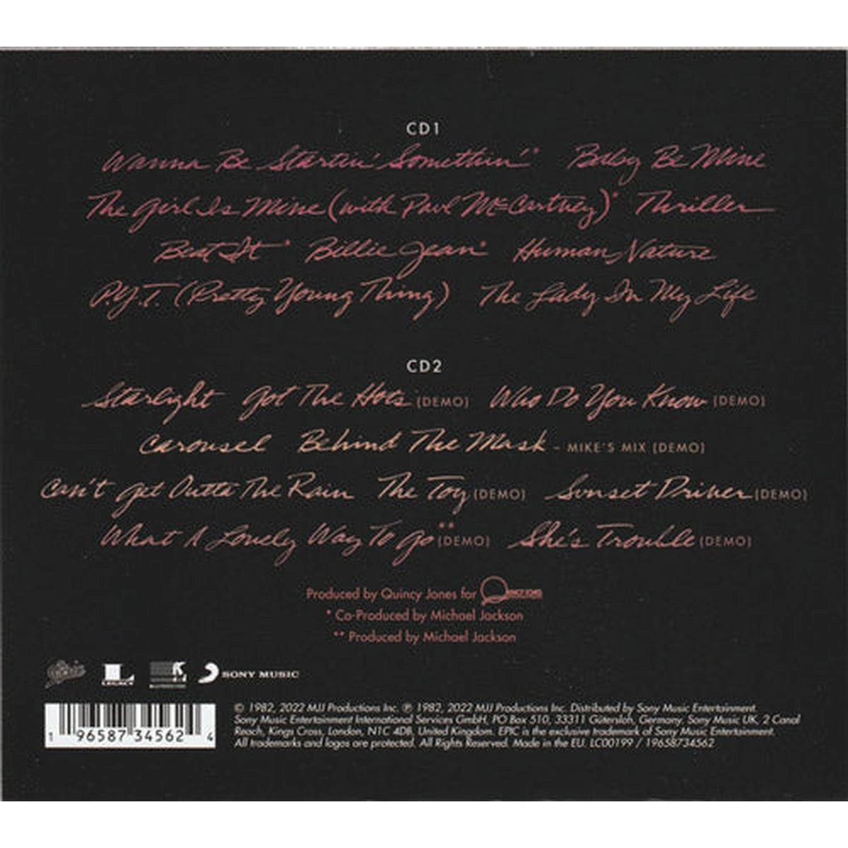 Michael Jackson – Thriller 40th Anniversary (CD Album Doble Nuevo) - CDs &amp; Maxis | myhd.cl
