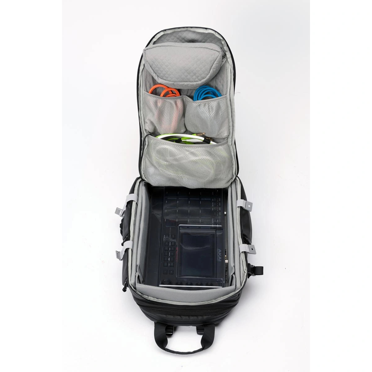 Mochila reciclada con compartimentos expandibles y acolchado personalizable. myhd.cl - Ableton Push 2