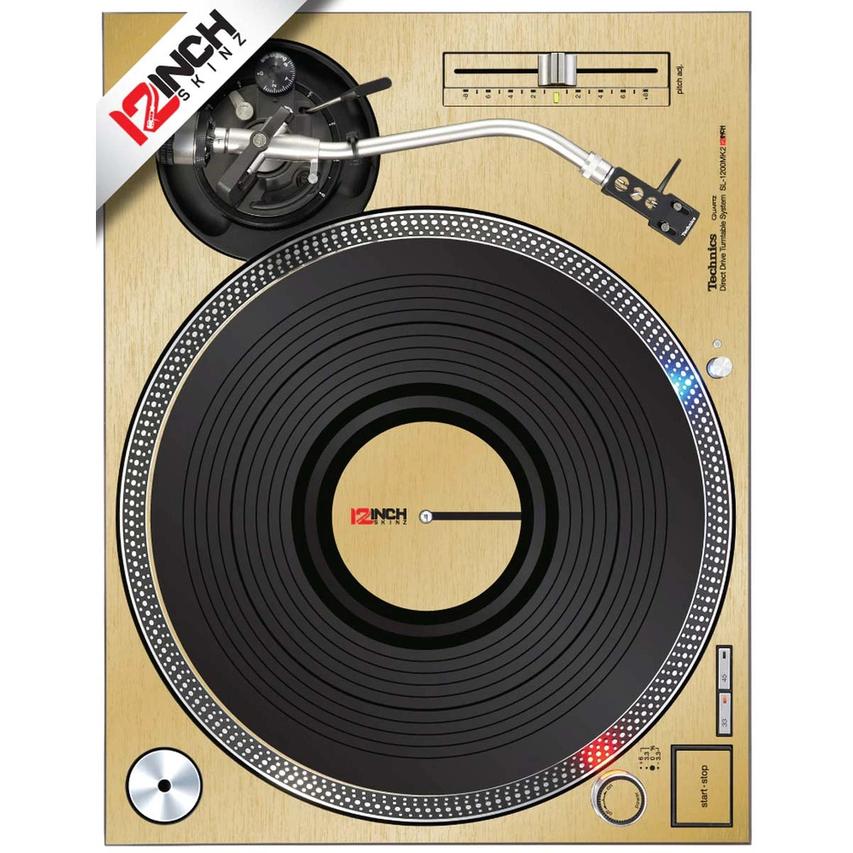 Technics 1200 + Dicer Adhesive Skinz (Par) - Metallics Gold Opaco (Adhesivo de gran calidad) - 12 Inch Skinz | myhd.cl