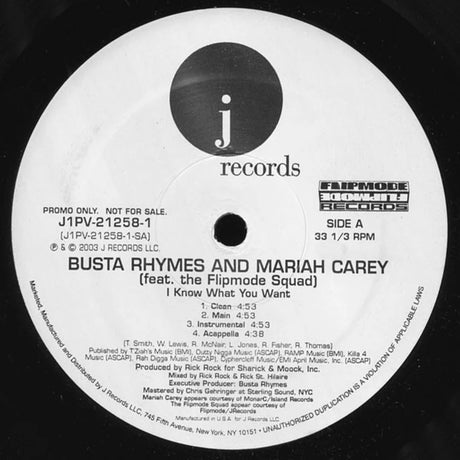 Busta Rhymes & Mariah Carey – I Know What You Want - Vinilo MYHD.cl
