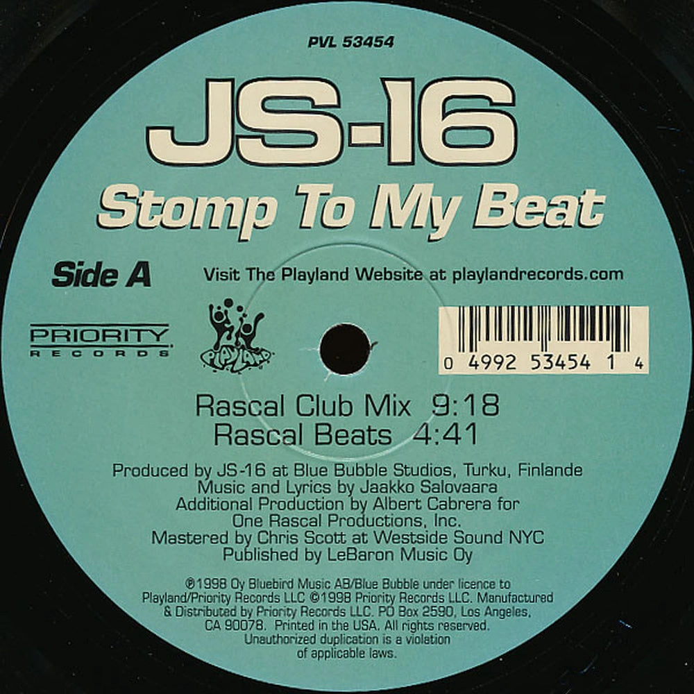 JS16 - Stomp To My Beat (12") - Vinyl Record MYHD.cl