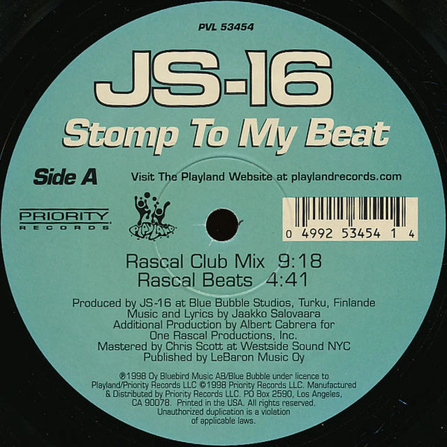 JS16 - Stomp To My Beat (12") - Vinyl Record MYHD.cl