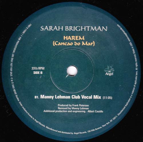 Sarah Brightman – Harem (Cancao Do Mar) (Vinilo usado) (VG+)