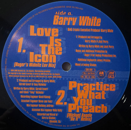 Barry White – Practice What You Preach (The R&B Mixes) / Love Is The Icon (Roger Sanchez Mixes)