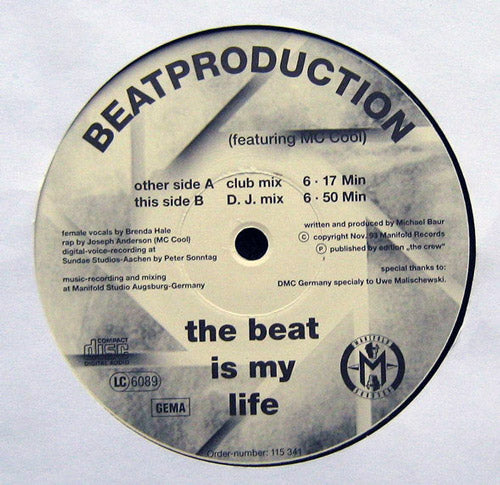 Beatproduction – The Beat Is My Life (Vinilo usado) (VG+) box 6