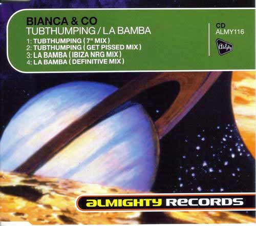 Bianca & Co ‎– Tubthumping / La Bamba (CD Single) usado (VG+) box 1