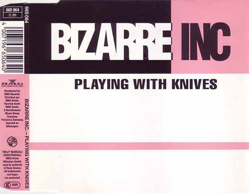 Bizarre Inc ‎– Playing With Knives (CD Maxi Single) usado (VG+) box 4