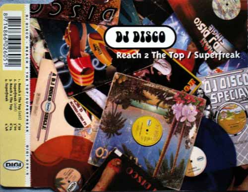 DJ Disco ‎– Reach 2 The Top / Superfreak (CD Maxi Single) usado (VG+) box 2
