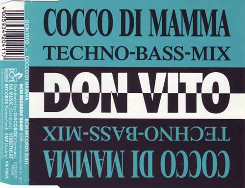 Don Vito ‎– Cocco Di Mamma -Techno Bass Mix (CD Maxi Single) usado (VG+) maleta