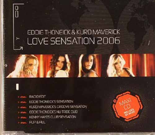 Eddie Thoneick & Kurd Maverick ‎– Love Sensation 2006 (CD Maxi Single) usado (VG+) box 2