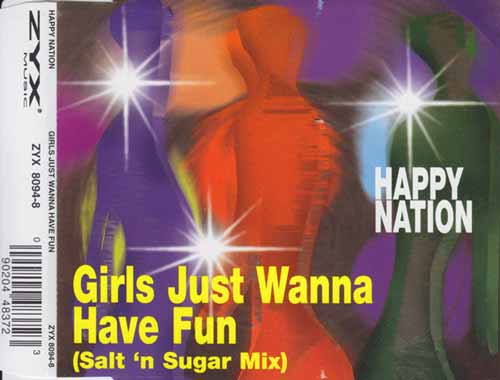 Happy Nation ‎– Girls Just Wanna Have Fun (CD Maxi Single) usado (VG+) maleta