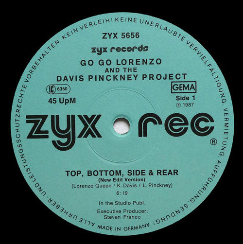 Go Go Lorenzo And The Davis Pinckney Project – Top, Bottom, Side & Rear 