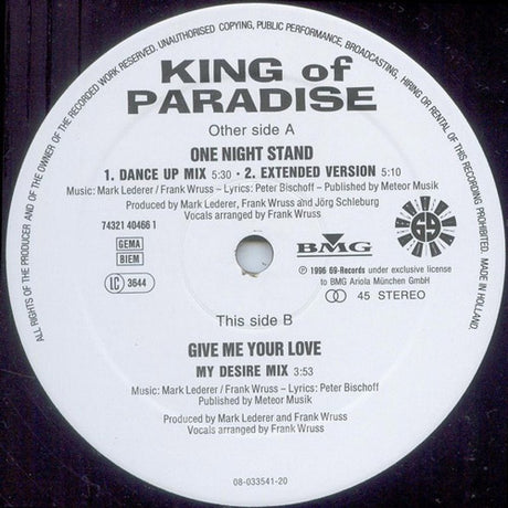 King Of Paradise Project – One Night Stand