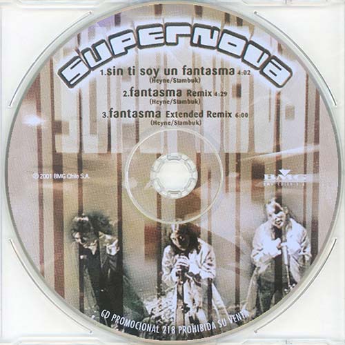 Supernova – Sin Ti Soy Un Fantasma (CD Single Promo) usado (VG+) box 1