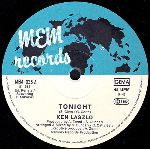 Ken Laszlo – Tonight 